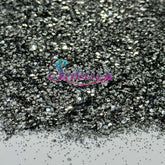 Black Lace Metallic Small Glitter - Black Glitter / Silver Glitter